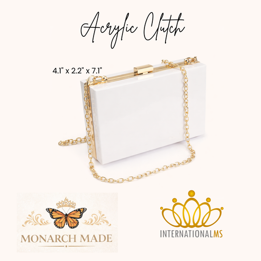 INTERNATIONAL MS Rhinestone Titleholder Clutch