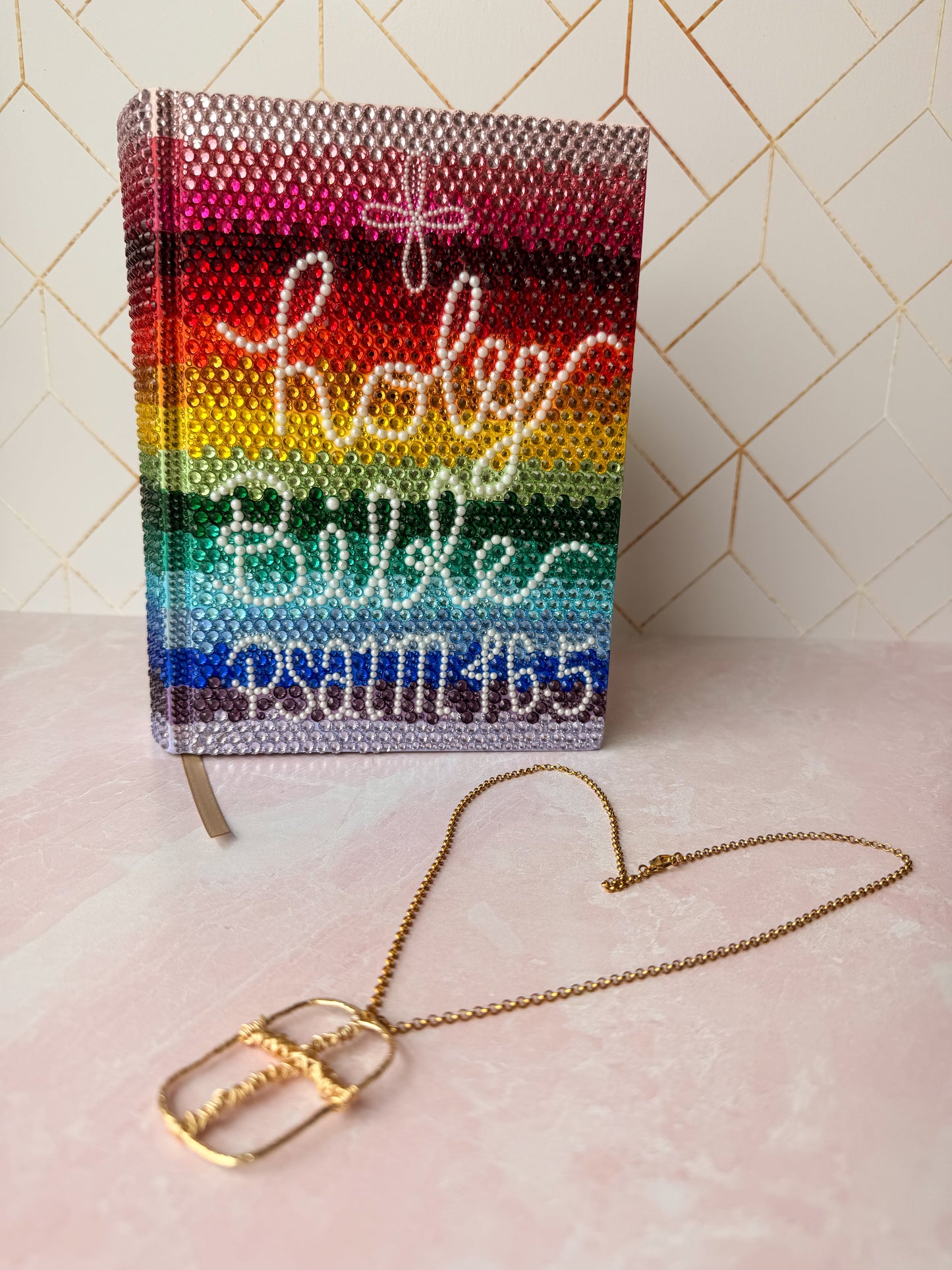 "God's Promise" Rainbow Rhinestone Bible