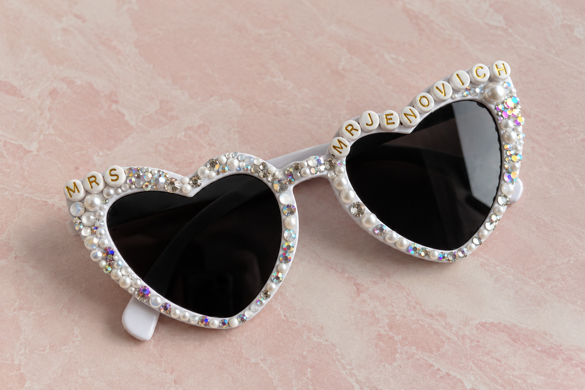 Custom Rhinestone Bridal Rhinestone Sunglasses