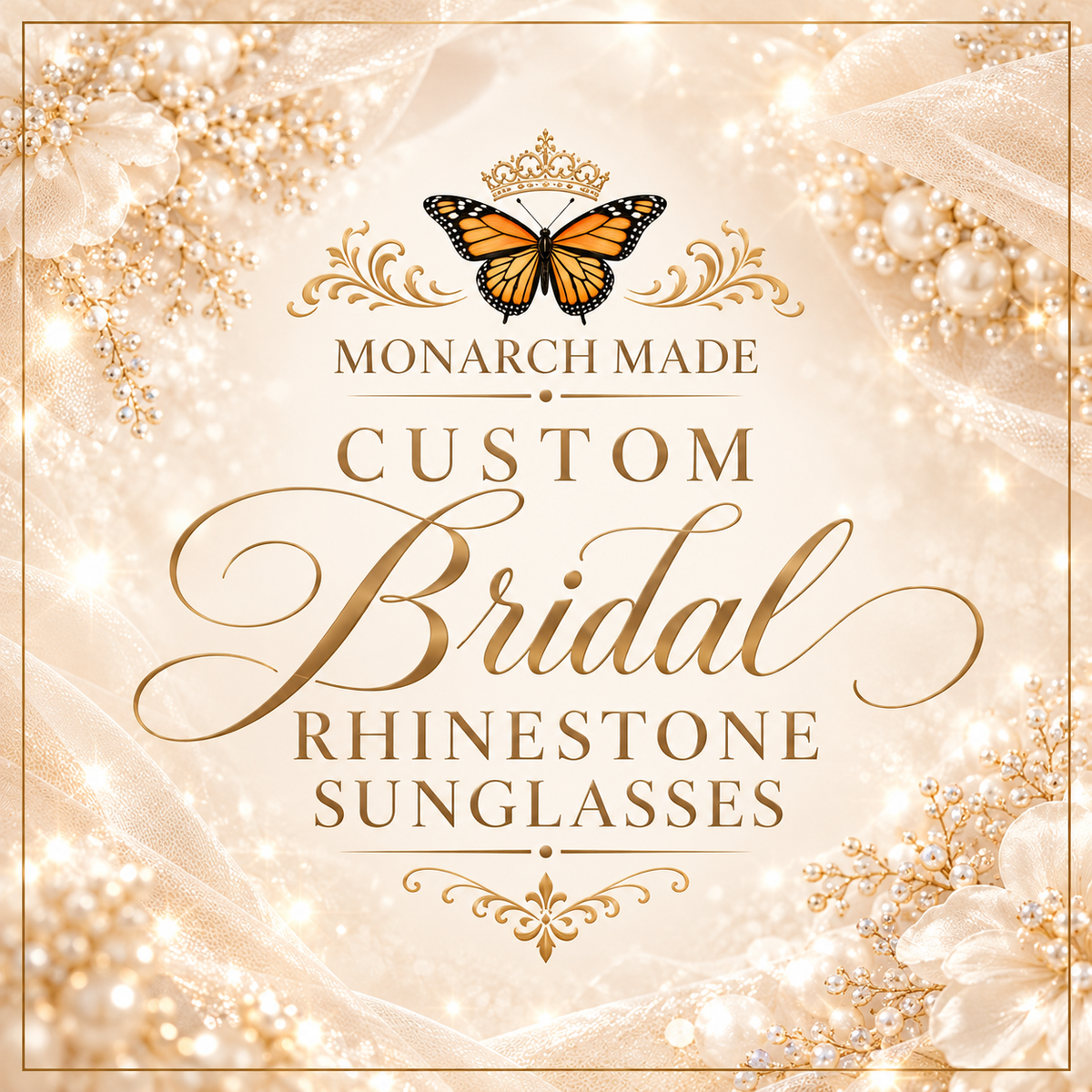 Custom Rhinestone Bridal Rhinestone Sunglasses