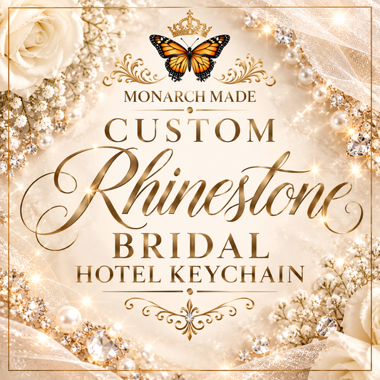 Custom Rhinestone Bridal Hotel Keychain